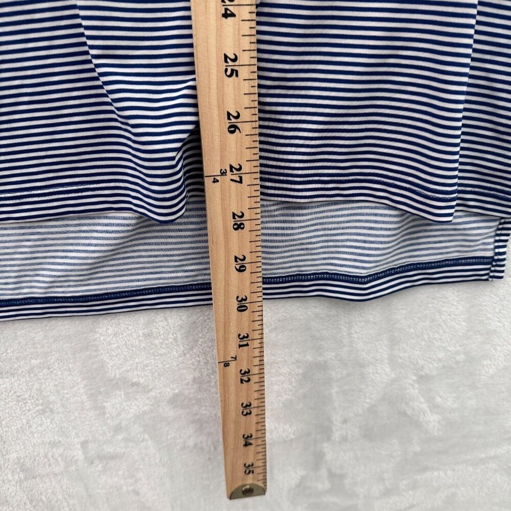 B Draddy Polo Shirt Mens XL Blue Stiped Golf Performance Sports Athletic SPDR - Picture 7 of 8